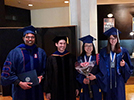 Jagdeesh, Scott, Yujeong, and Stephanie after the Chemistry graduation ceremony, May 2016